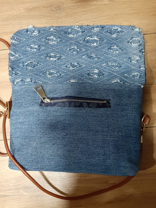 Sac jean losanges effet déchiré