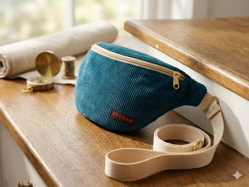 sac banane velours côtelé