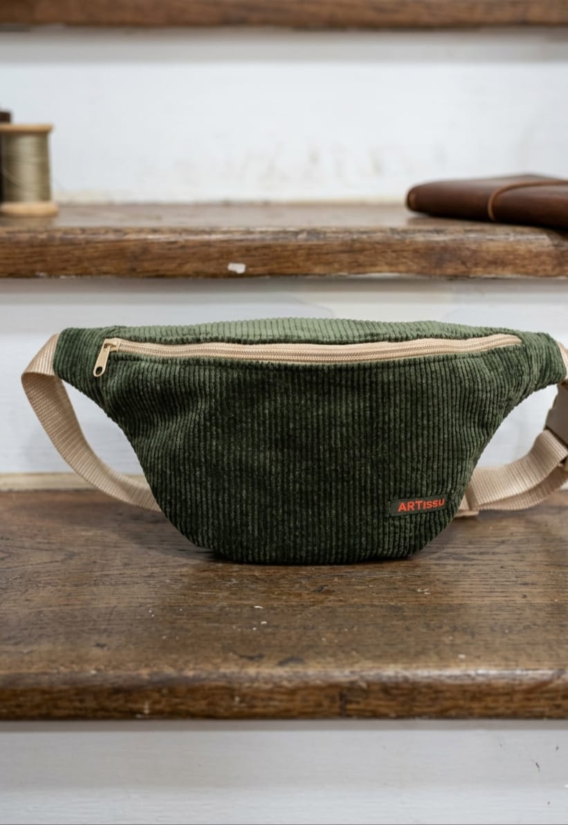 sac banane velours côtelé