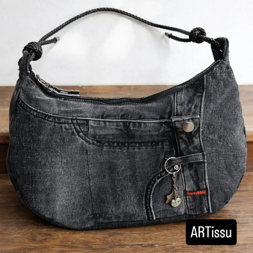 sac demi lune noir
